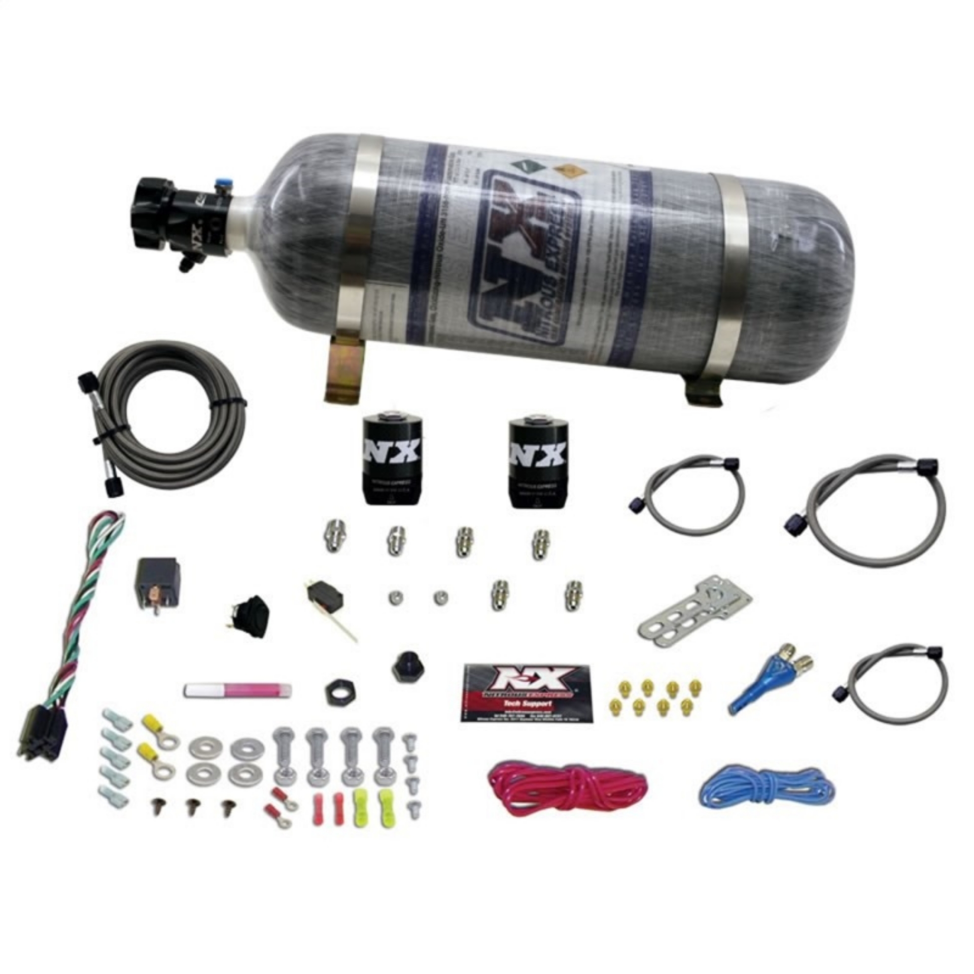 Picture of Nitrous Express Universal Single Nozzle Nitrous Kit for EFI w-Composite Bottle