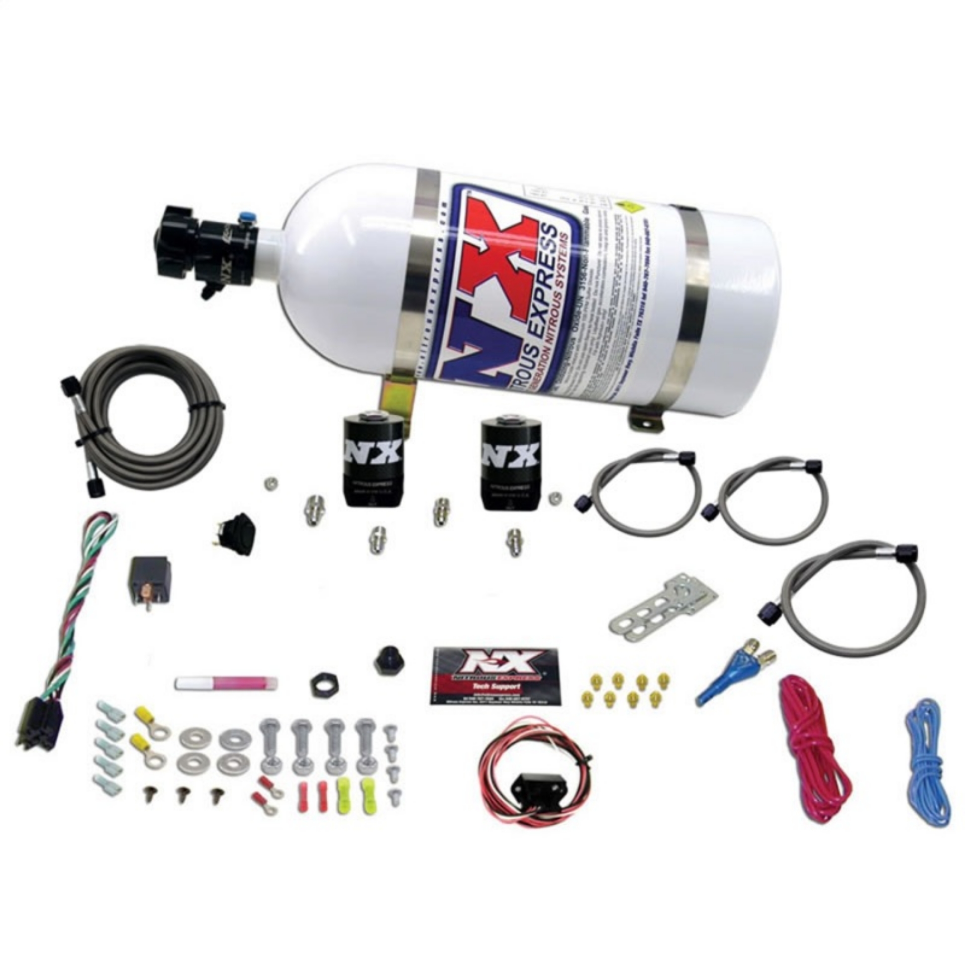 Picture of Nitrous Express 10-15 Chevrolet Camaro 5th Gen Single Nozzle Nitrous Kit 35-150HP w-10lb Bottle