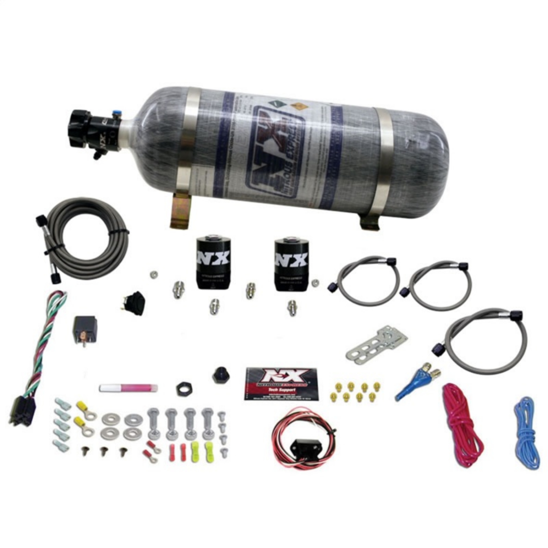 Picture of Nitrous Express 10-15 Chevrolet Camaro 5th Gen Single Nozzle Nitrous Kit 35-150HP w-Comp Bottle