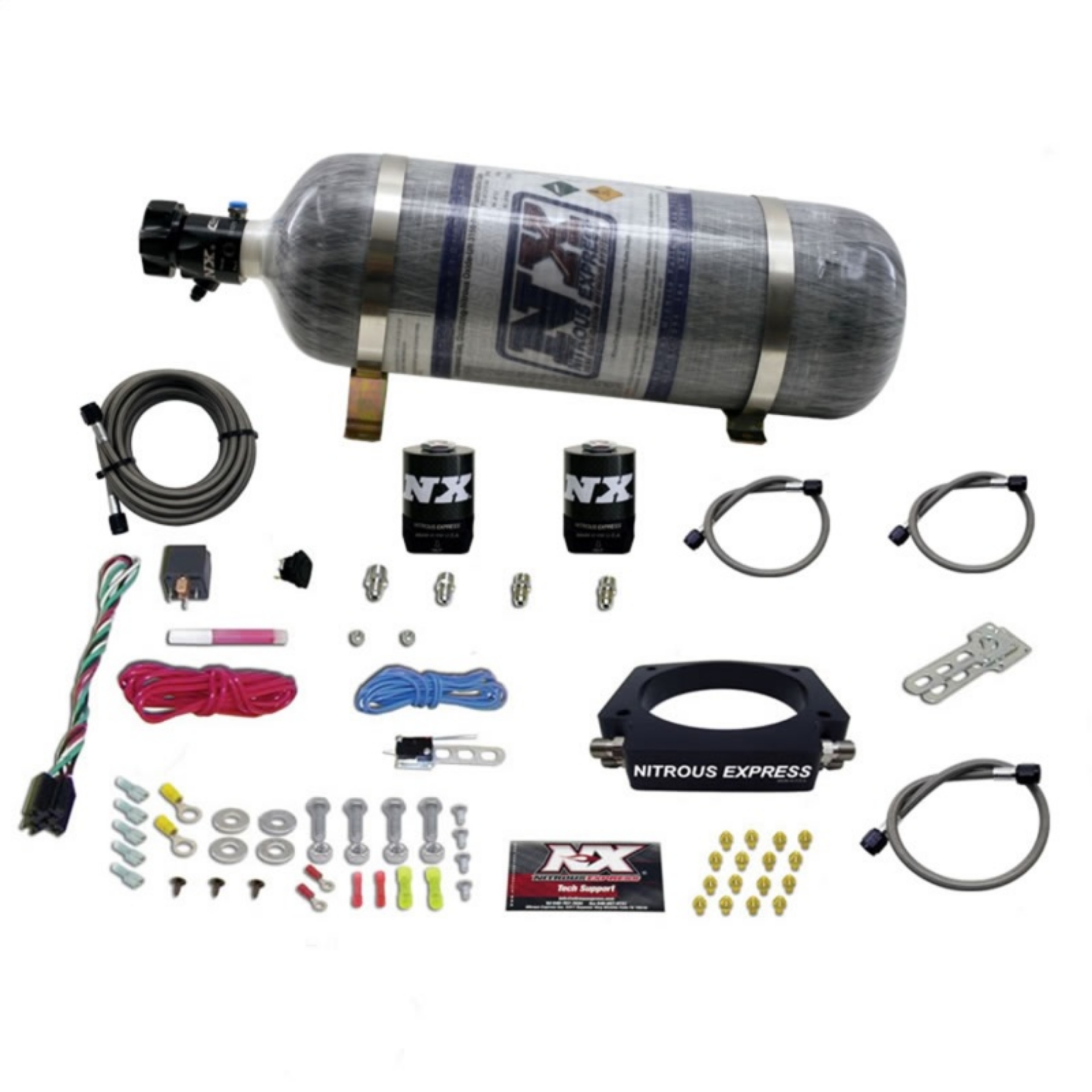 Picture of Nitrous Express GM LS 102mm Nitrous Plate Kit 50-400HP w-12lb Composite Bottle