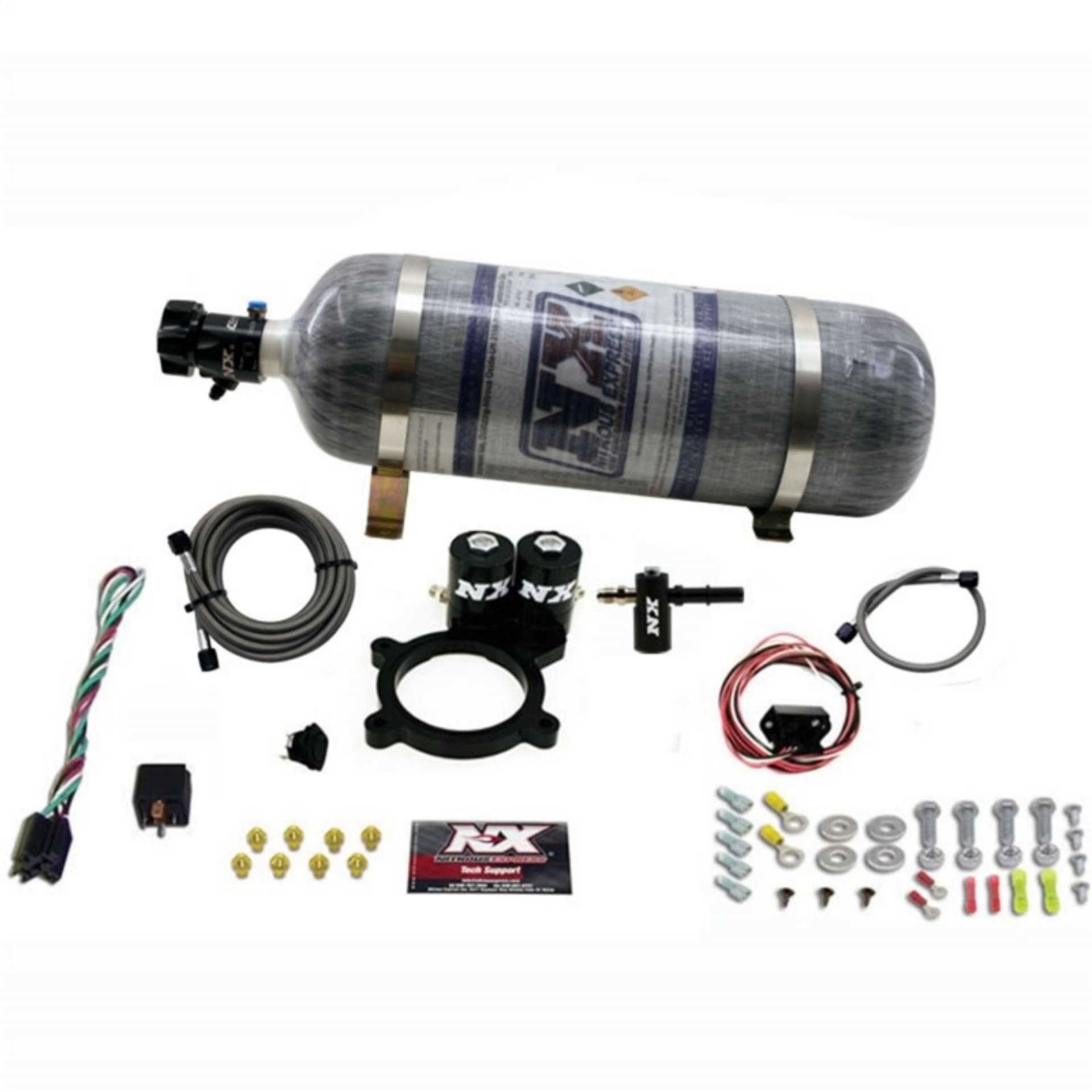 Picture of Nitrous Express 2014+ GM 5-3L Truck Nitrous Plate Kit 50-250HP w-Composite Bottle
