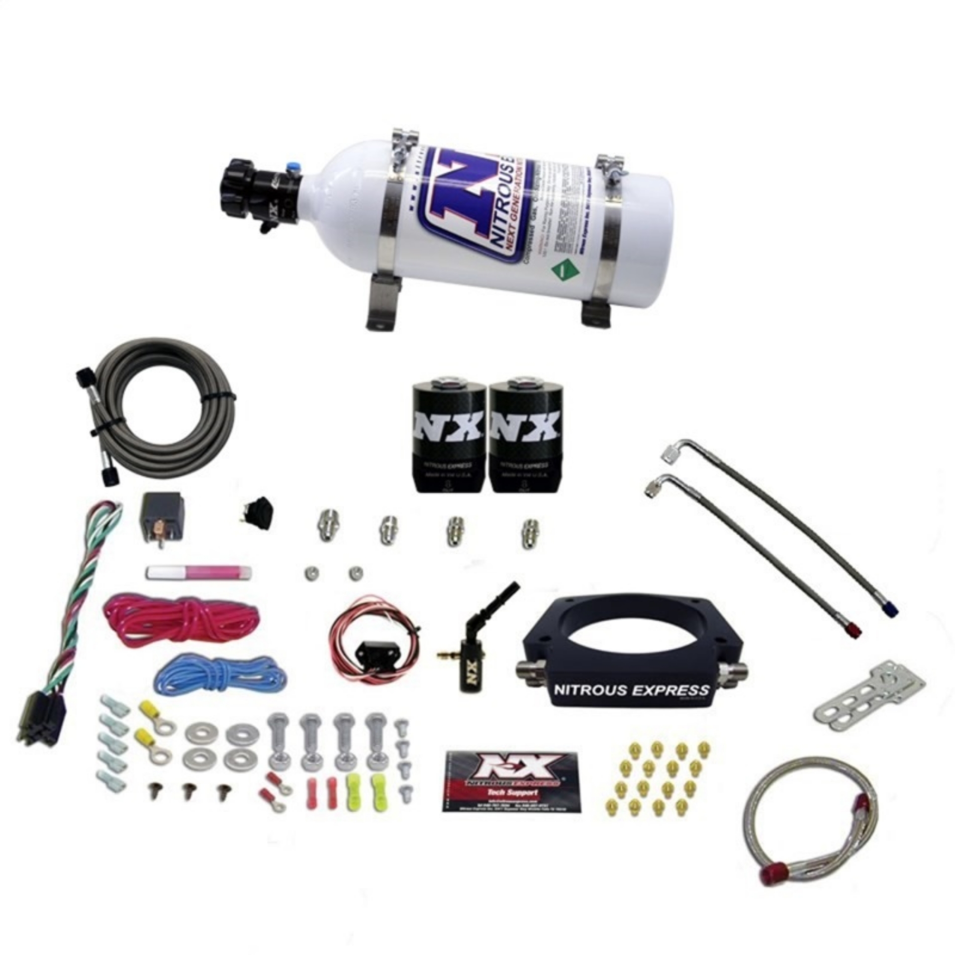 Picture of Nitrous Express 2014+ GM 6-2L Truck Nitrous Plate Kit 35-300HP w-5lb Bottle