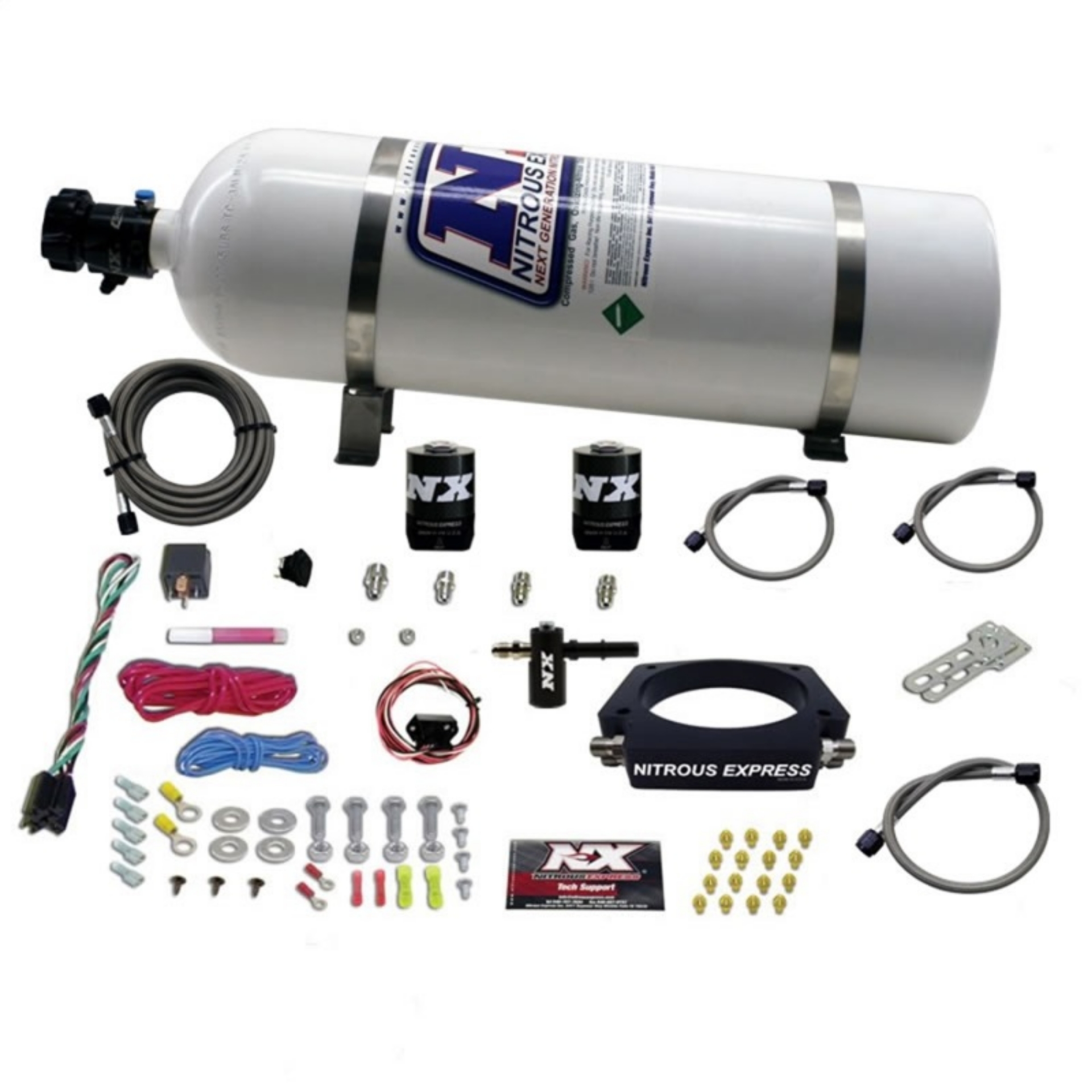 Picture of Nitrous Express 2014+ Chevrolet Corvette C7 Nitrous Plate Kit 50-300HP w-15lb Bottle