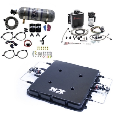 Picture of Nitrous Express Nitrous & Water Injection Kit w-Billet LT4 Supercharger Lid w-12lb Bottle