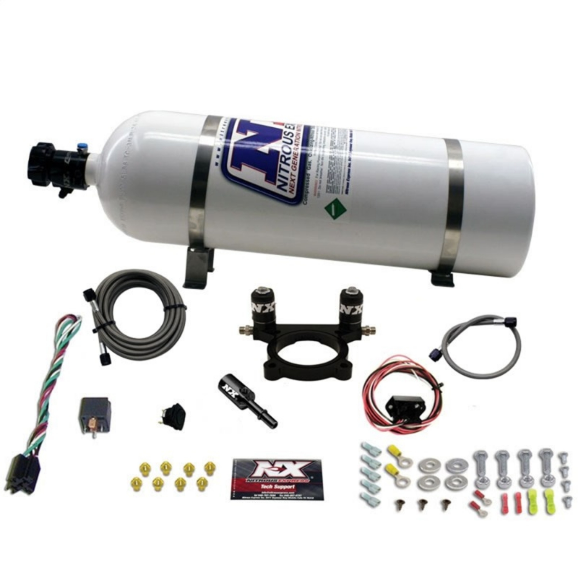 Picture of Nitrous Express 13-16 Dodge Dart 2-0L Nitrous Plate Kit 35-100HP w-15lb Bottle