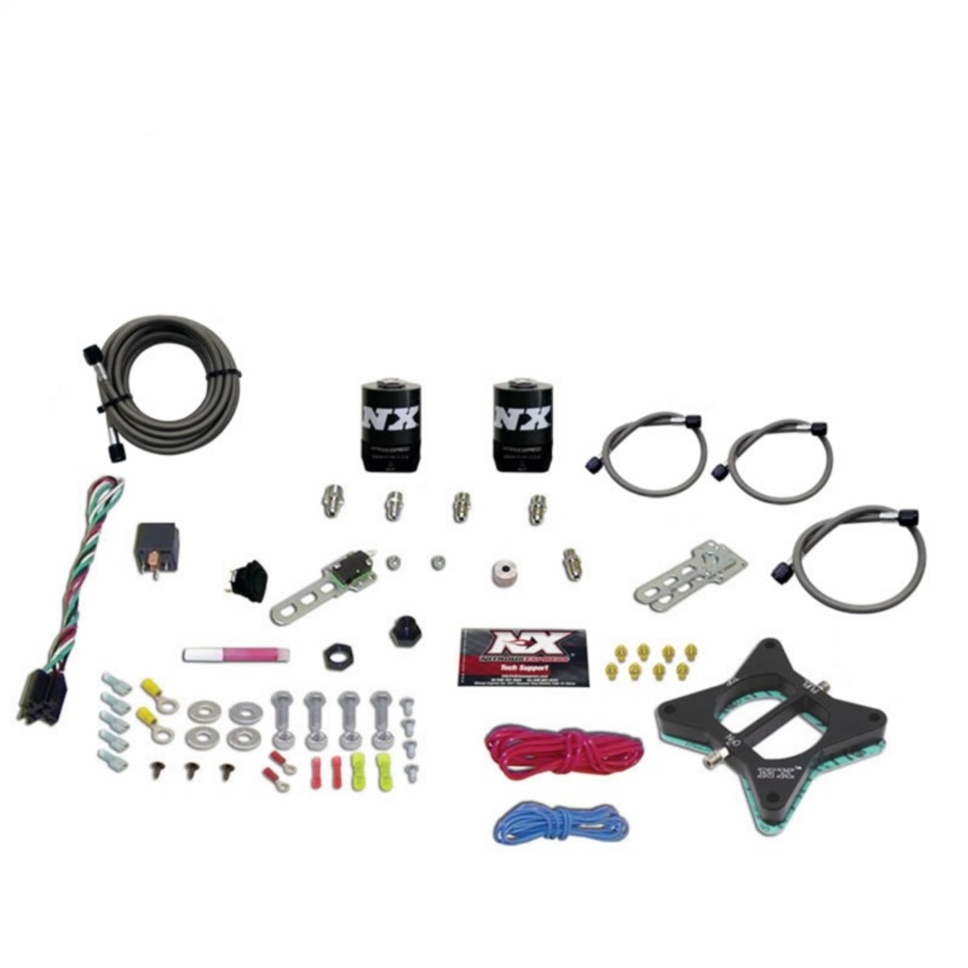 Picture of Nitrous Express 96-04 Ford Mustang 4-6L 2 Valve Nitrous Plate Kit 50-150HP w-o Bottle