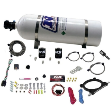 Picture of Nitrous Express 11-15 Ford Mustang GT 5-0L High Output Nitrous Plate Kit 50-250HP w-15lb Bottle