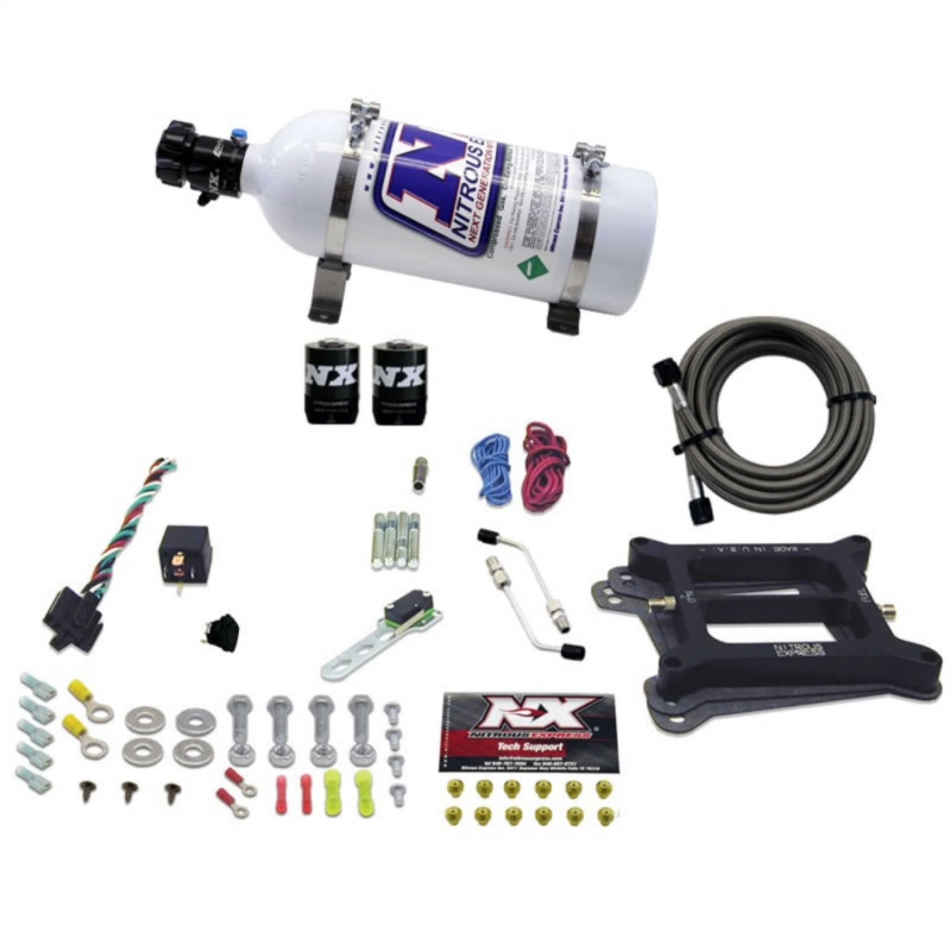 Picture of Nitrous Express 4150 4-BBL-Alcohol Nitrous Kit 50-300HP w-5lb Bottle