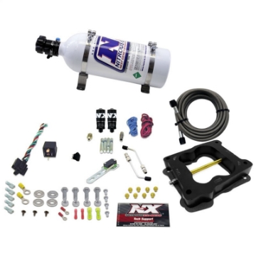 Picture of Nitrous Express Q-Jet-Holley Spread Bore Hitman Plus Nitrous Kit 50-200HP w-5lb Bottle