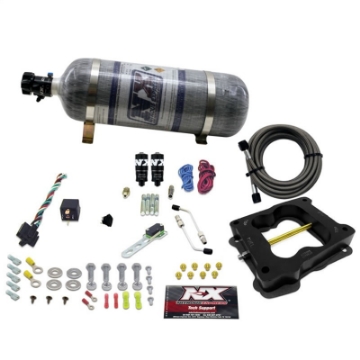 Picture of Nitrous Express Q-Jet-Holley Spread Bore Hitman Plus Nitrous Kit w-Composite Bottle