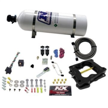 Picture of Nitrous Express Q-Jet-Holley Spread Bore Hitman Plus Nitrous Kit 50-200HP w-15lb Bottle