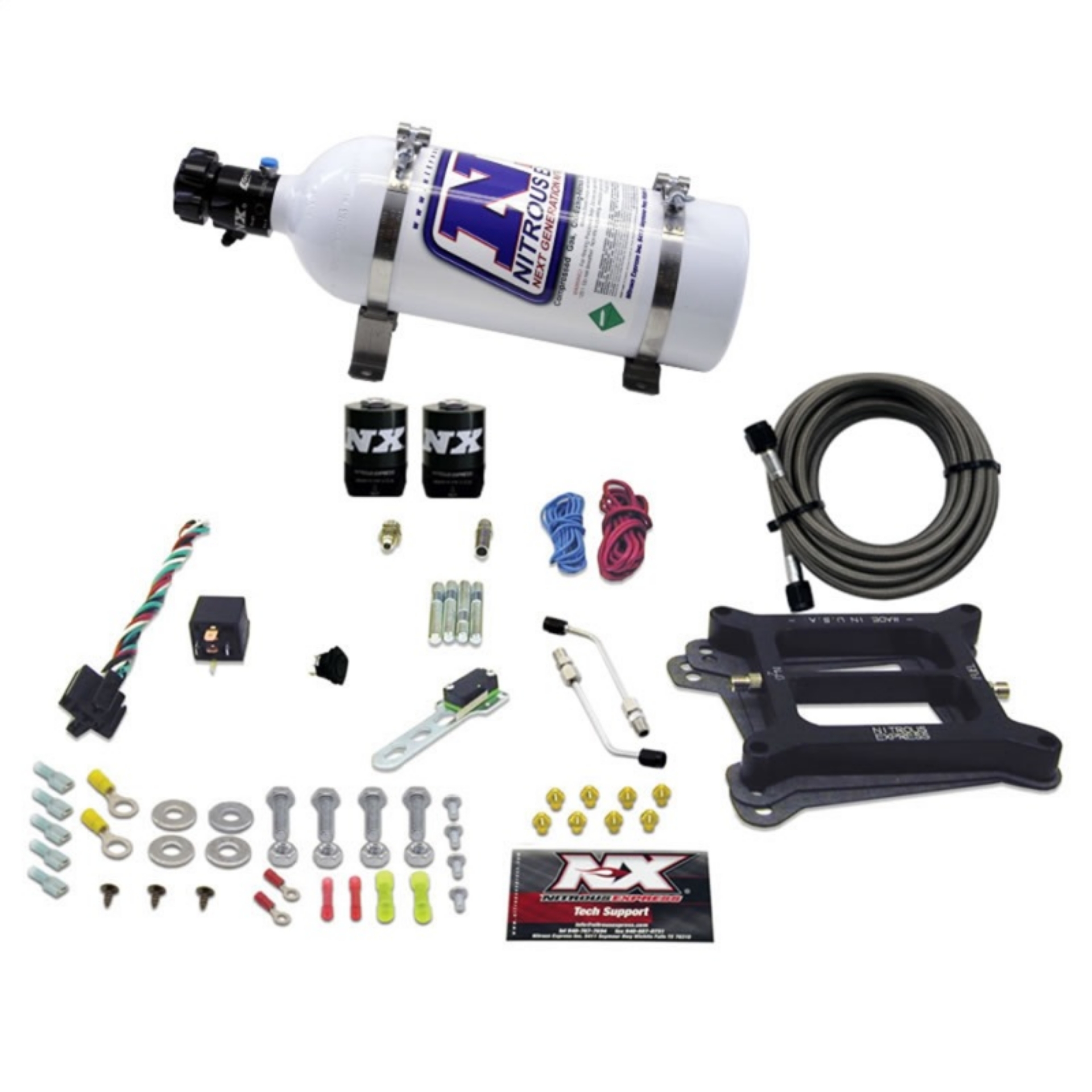 Picture of Nitrous Express 4150 4-BBL-Gasoline Nitrous Kit 100-500HP w-5lb Bottle