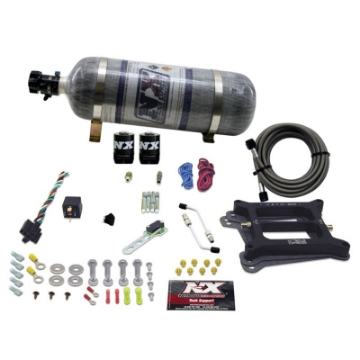 Picture of Nitrous Express 4150 4-BBL-Gasoline Nitrous Kit 100-500HP w-Composite Bottle