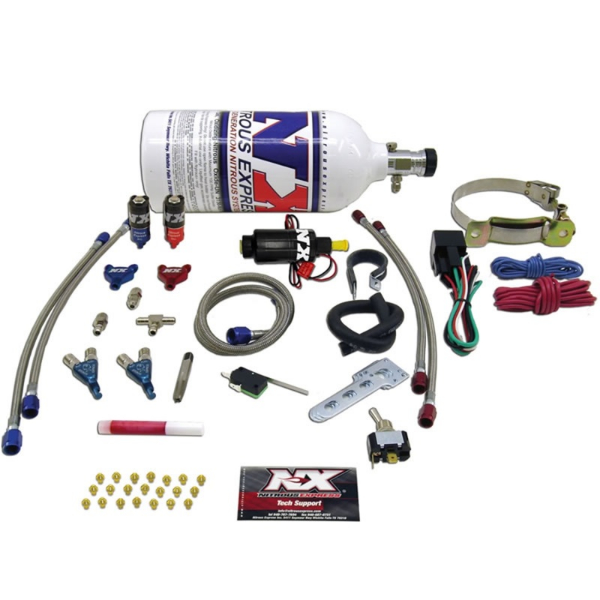 Picture of Nitrous Express 2 Cyl Piranha Nitrous Kit w-o Bottle