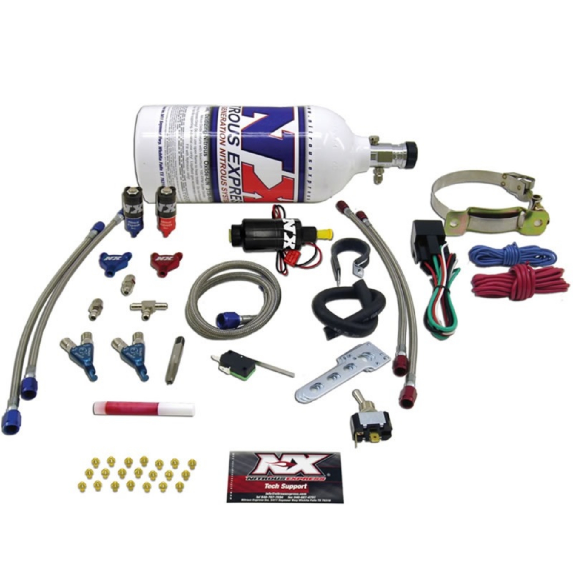 Picture of Nitrous Express 2 Cyl Piranha Nitrous Kit w-2-5lb Bottle
