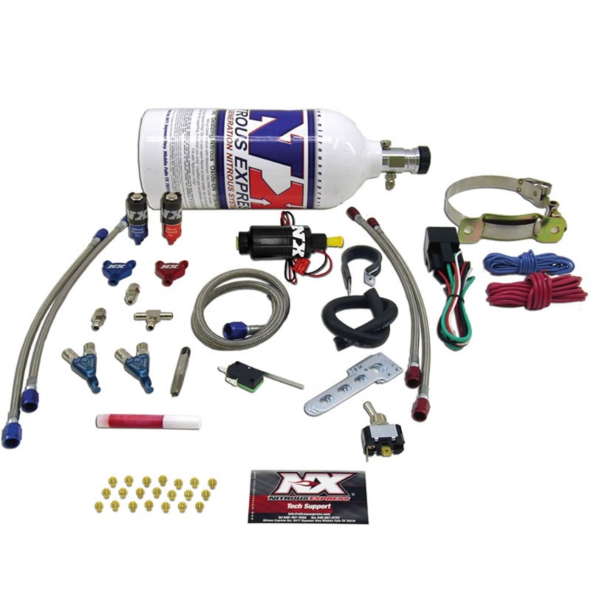 Picture of Nitrous Express 2 Cyl Piranha Nitrous Kit w-2-5lb Bottle