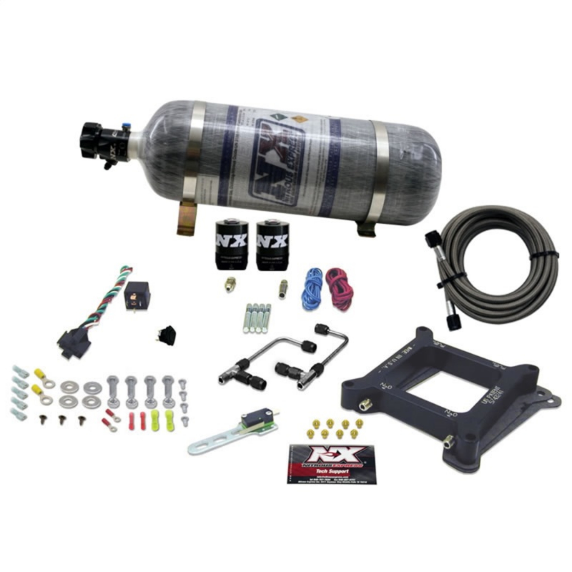 Picture of Nitrous Express 4150 Gemini Stage 6 Alcohol Nitrous Kit w-Composite Bottle