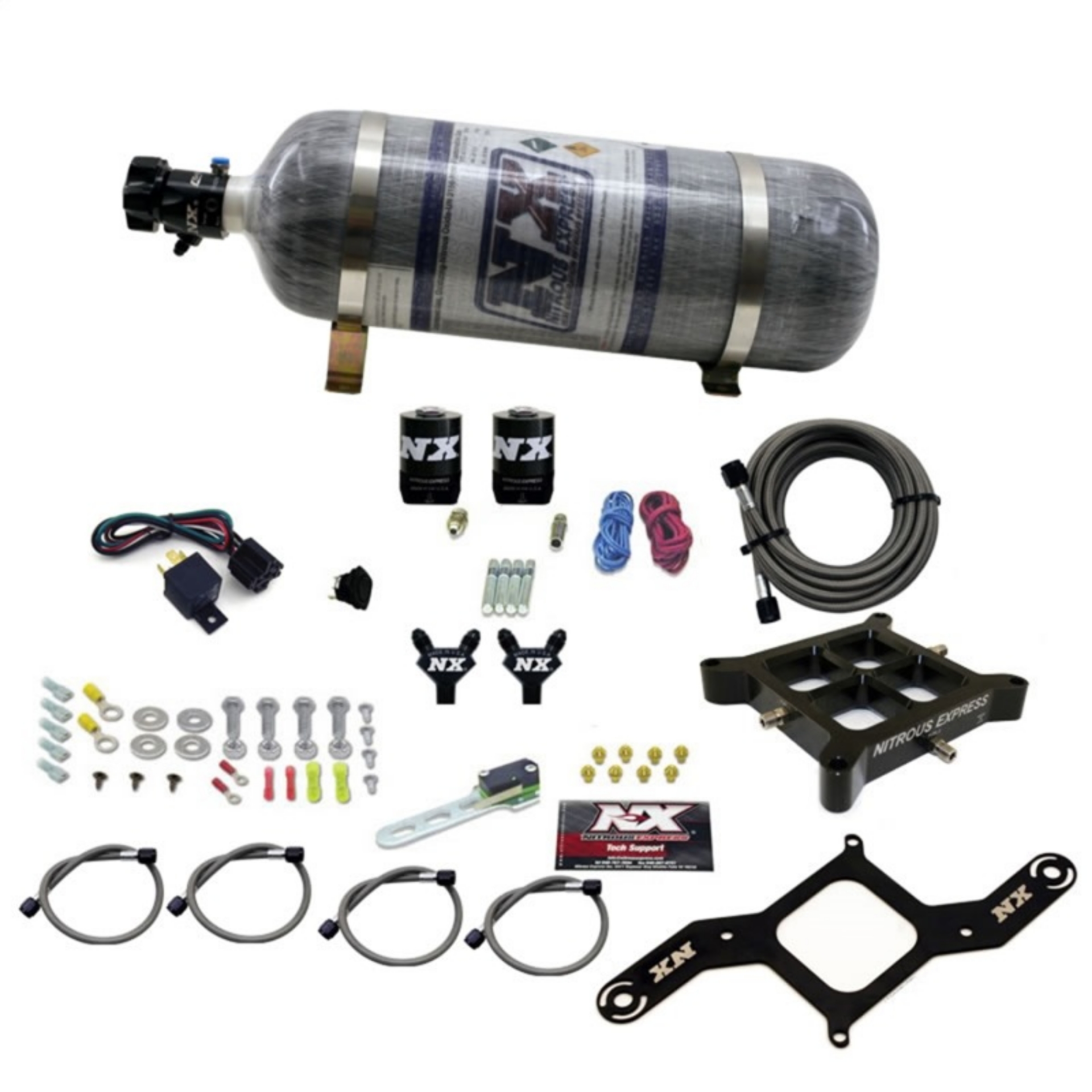 Picture of Nitrous Express 4150 Billet Crossbar Pro-Power Nitrous Kit 100-500HP w-Composite Bottle