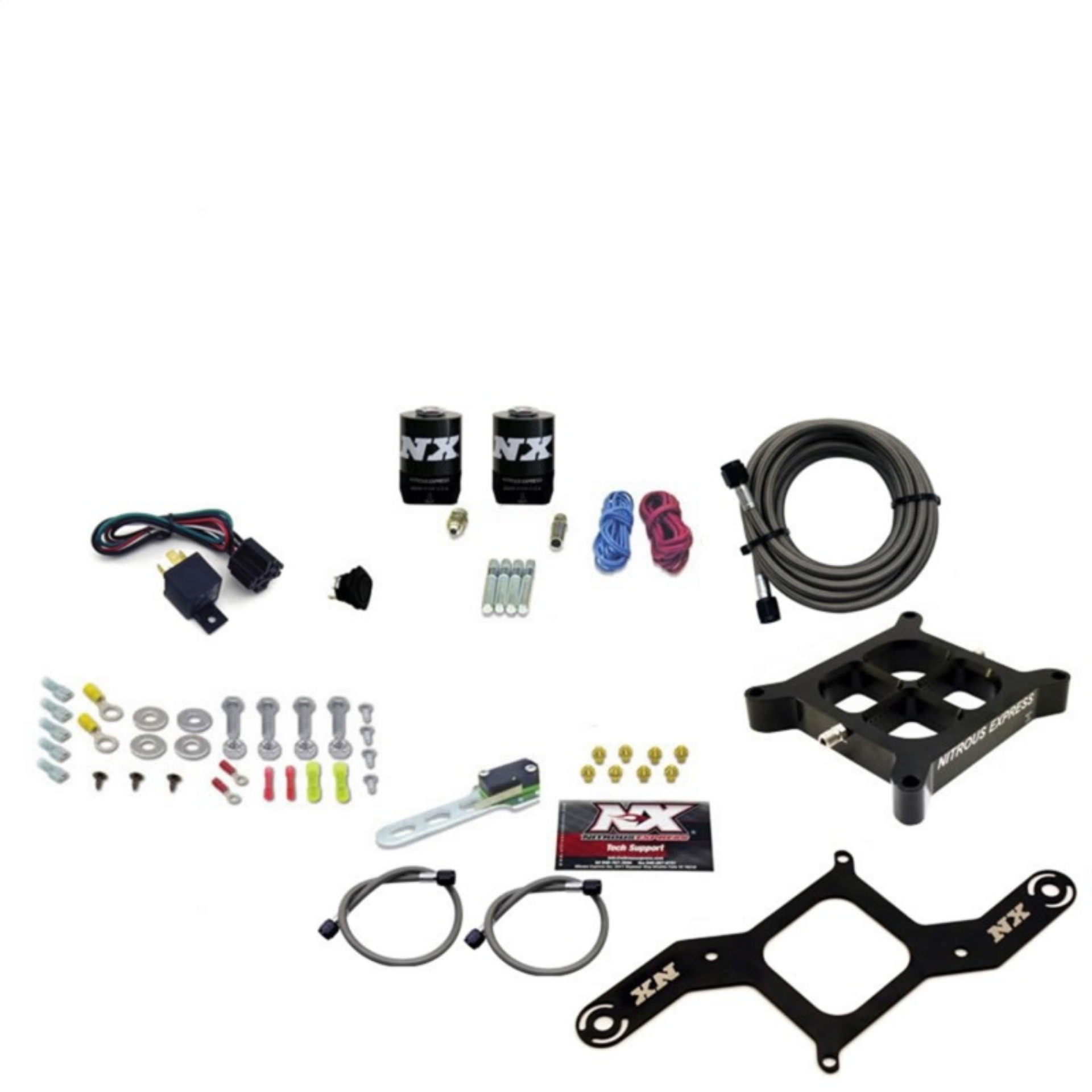 Picture of Nitrous Express 4150 Single Entry Crossbar Nitrous Plate Kit Pro-Power 100-500HP w-o Bottle