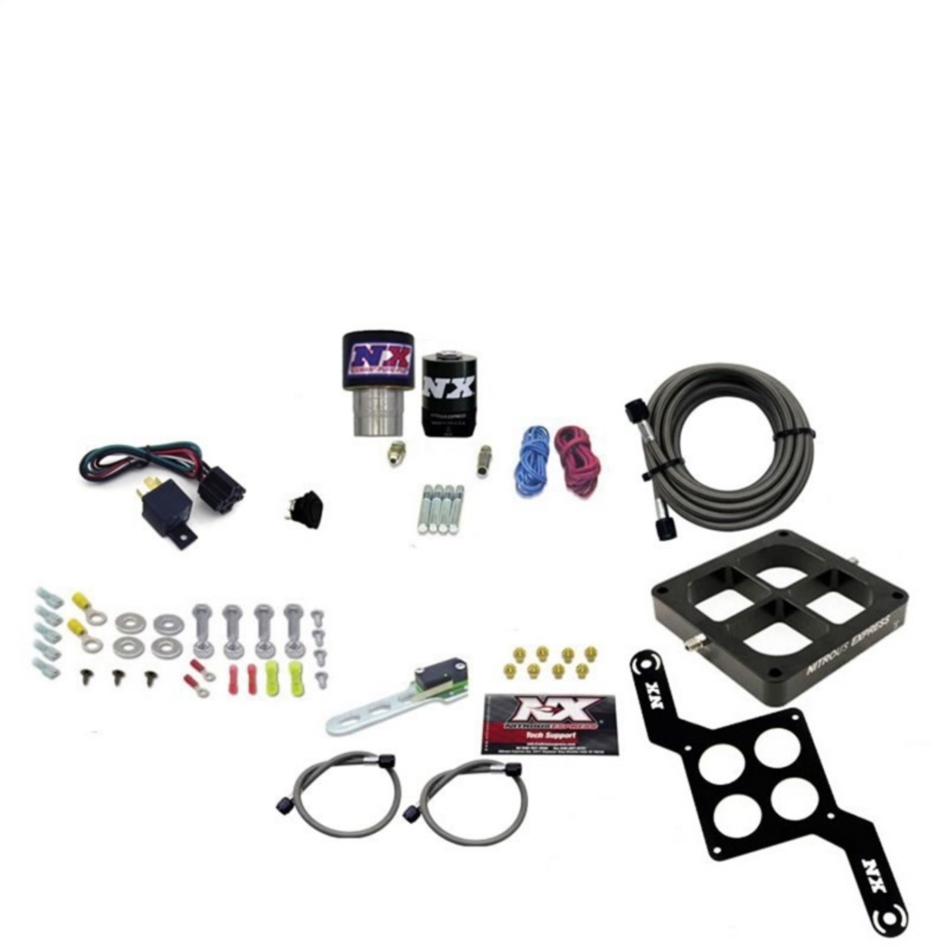 Picture of Nitrous Express Single Entry Crossbar RNC -178 4150 Flange Nitrous Kit 250-650HP w-No Bottle