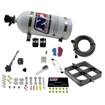 Picture of Nitrous Express Single Entry Crossbar 8500 Based Throttle Body Nitrous Kit w-10lb Bottle