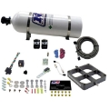 Picture of Nitrous Express Single Entry Crossbar 8500 Based Throttle Body Nitrous Kit w-15lb Bottle