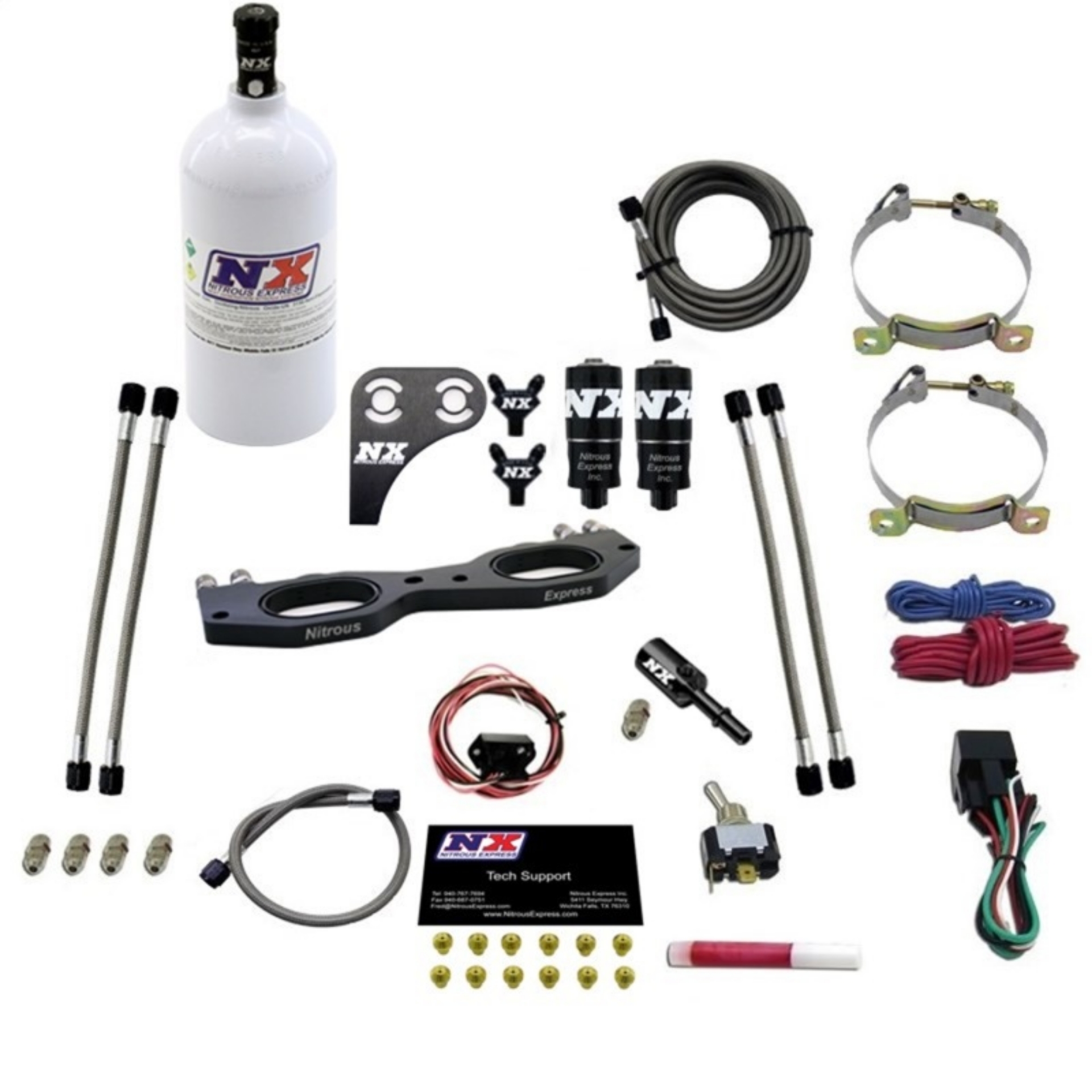 Picture of Nitrous Express Polaris RZR 1000cc Nitrous Plate Kit w-2-5lb Bottle