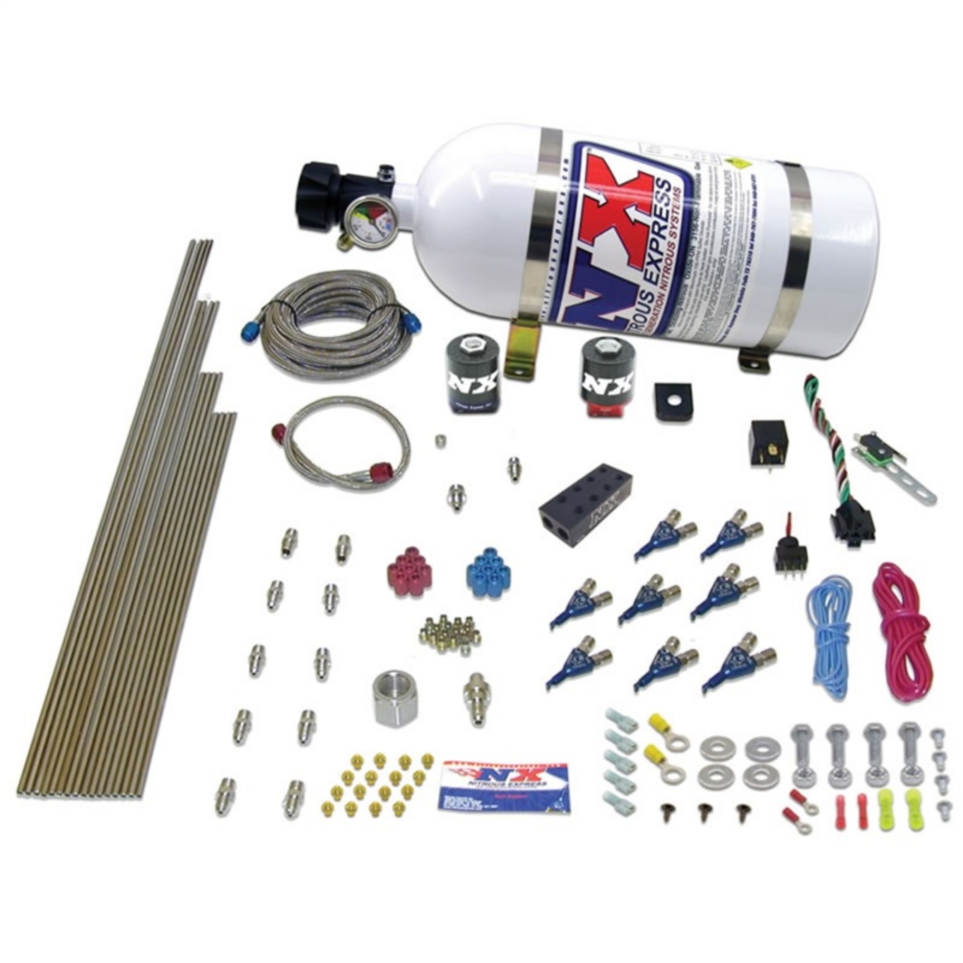 Picture of Nitrous Express V8AN Gasoline EFI Nitrous Kit 100-500HP w-Composite Bottle