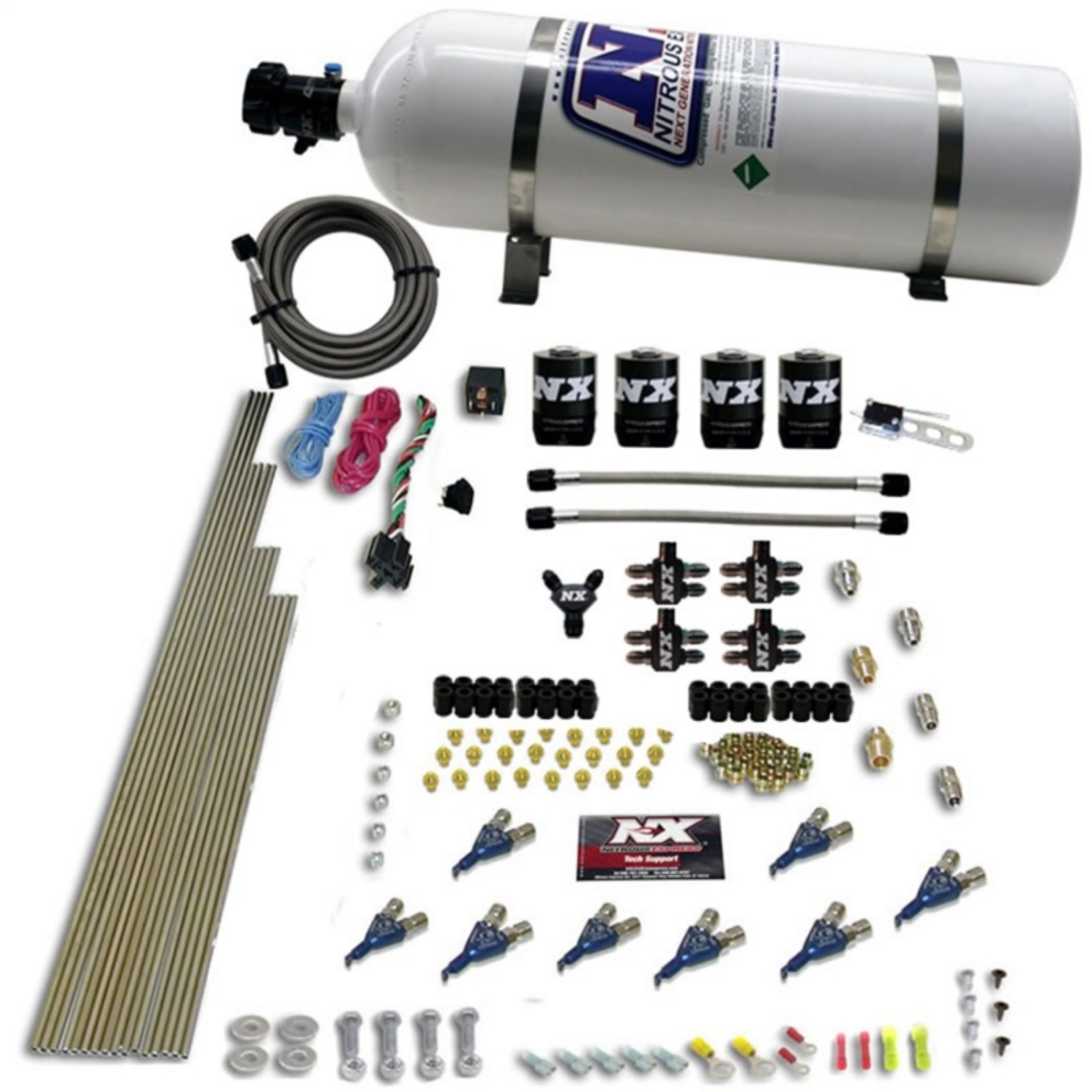 Picture of Nitrous Express 8 Cyl Alcohol Nitrous Kit 250-550HP w-15lb Bottle