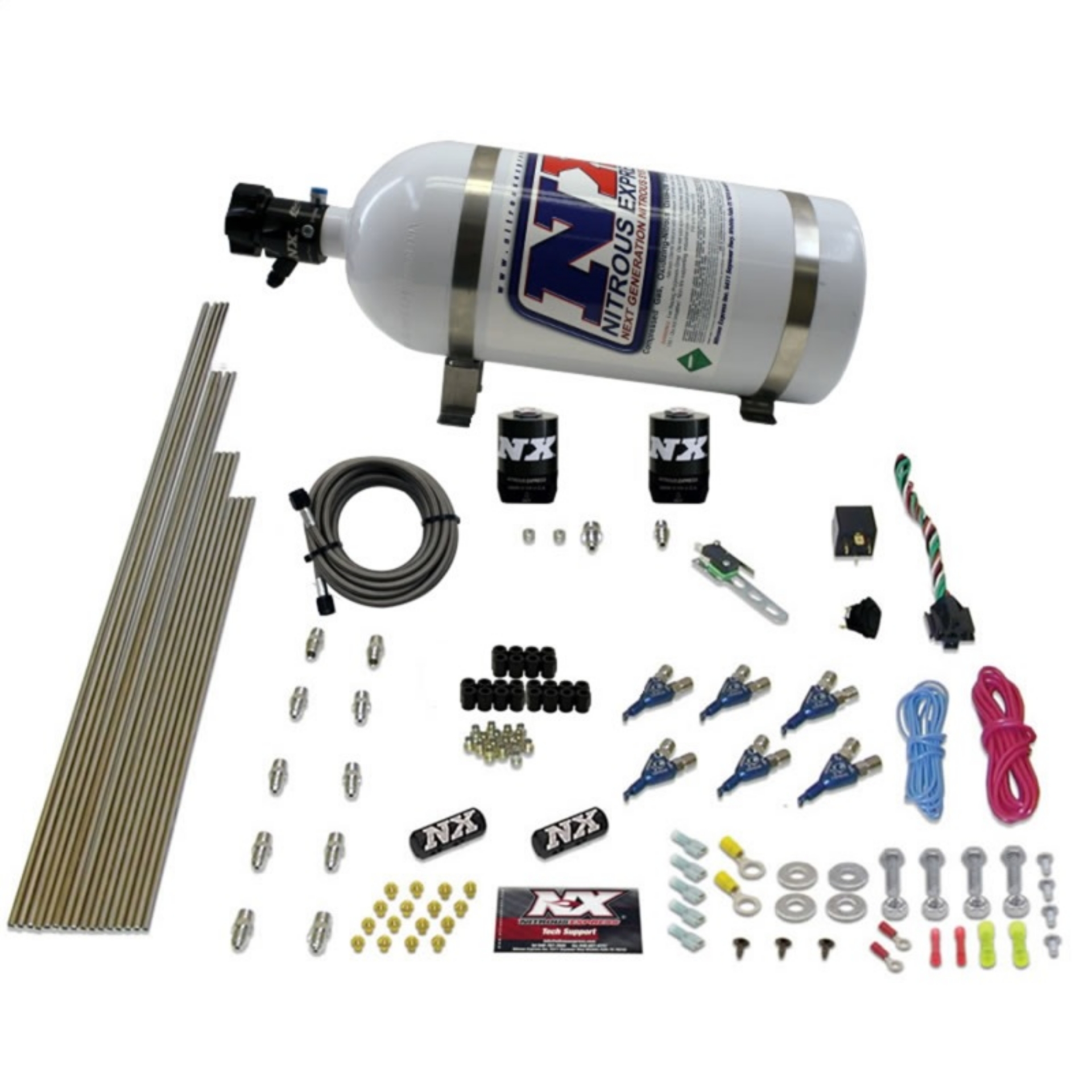 Picture of Nitrous Express 6 Cyl Gas Nitrous Kit 150-375HP w-10lb Bottle