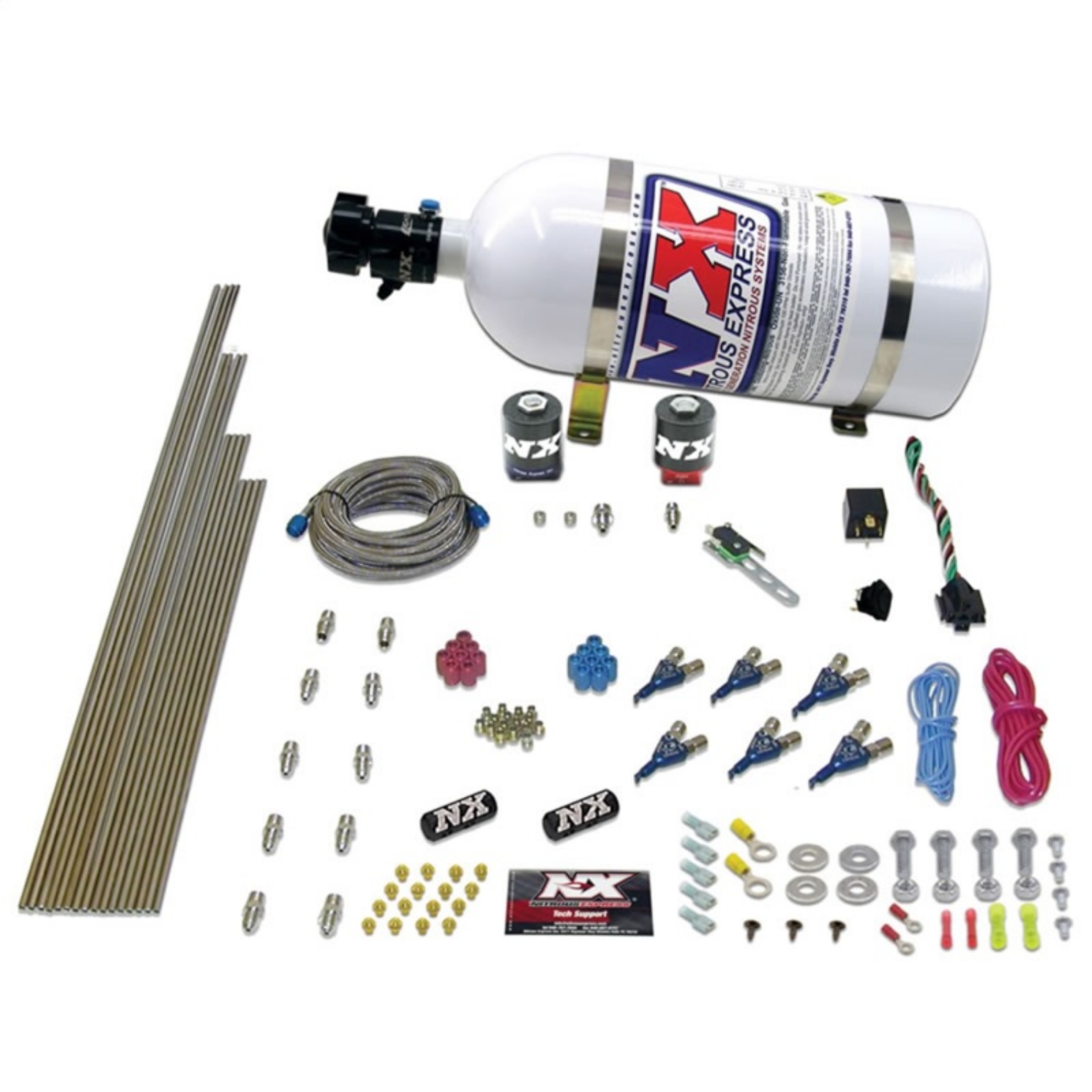 Picture of Nitrous Express 6 Cyl Alcohol Nitrous Kit 150-375HP w-15lb Bottle
