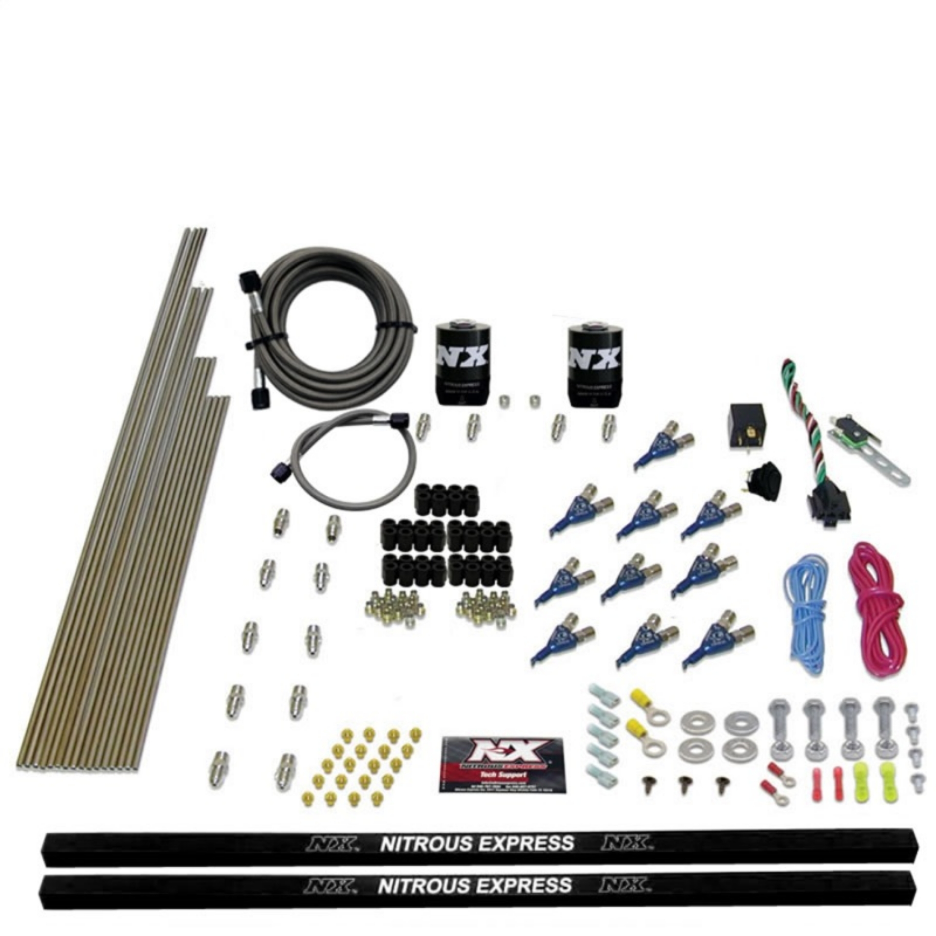 Picture of Nitrous Express 10 Cyl Piranha Nozzle Direct Port Nitrous Kit 250-500HP w-o Bottle