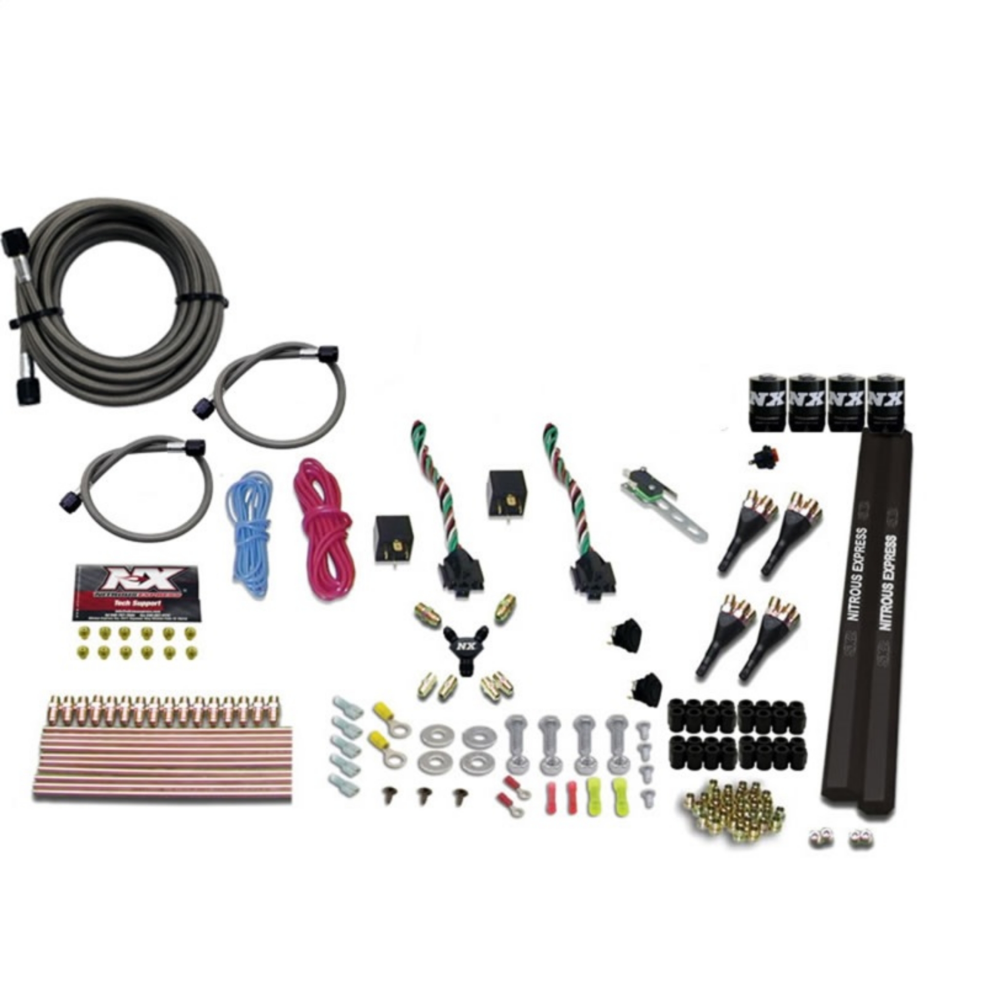 Picture of Nitrous Express 4 Cyl SX2 Nozzle Nitrous Kit 100-300HP x 2 w-o Bottle
