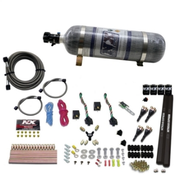 Picture of Nitrous Express 4 Cyl SX2 Nozzle Nitrous Kit 100-300HP x 2 w-Composite Bottle