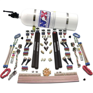 Picture of Nitrous Express SX2 Dual Stage-Alcohol - 8 Solenoid Nitrous Kit 200-1200HP w-15lb Bottle