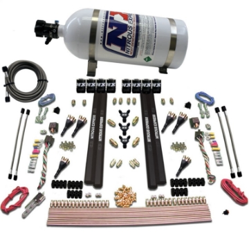 Picture of Nitrous Express 6 Cyl SX2 Dual Stage Nozzle Nitrous Kit w-10lb Bottle