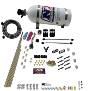 Picture of Nitrous Express 8 Cyl Dry Direct Port 2 Solenoids Nitrous Kit 200-600HP w-10lb Bottle