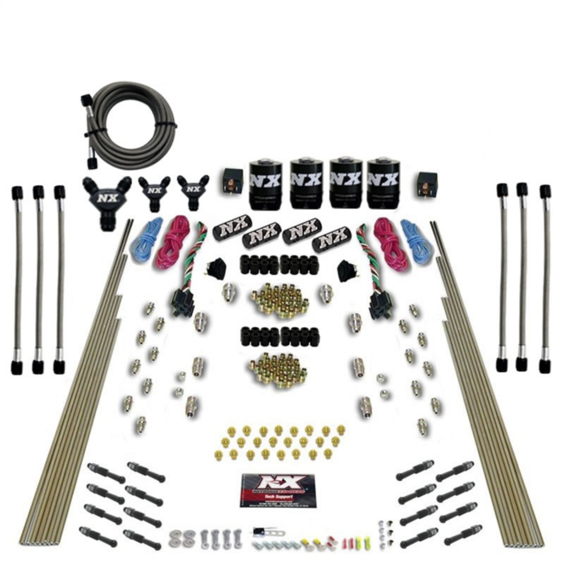 Picture of Nitrous Express 8 Cyl Dry Direct Port Dual Stage 4 Solenoids Nitrous Kit 200-600HP w-o Bottle
