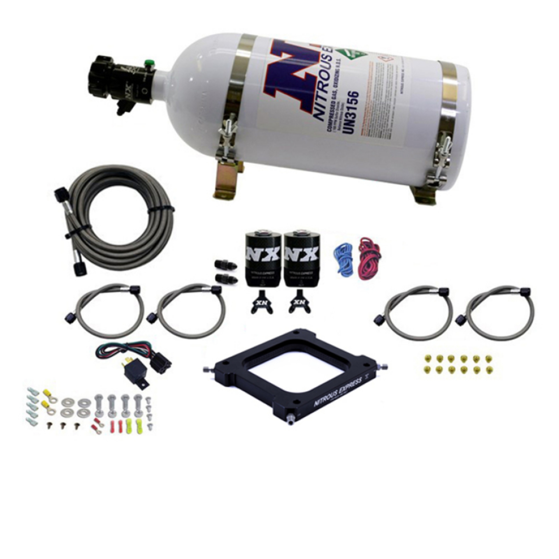 Picture of Nitrous Express 4500 Assassin Plate Stage 6 Nitrous Kit 50-300HP w-10lb Bottle