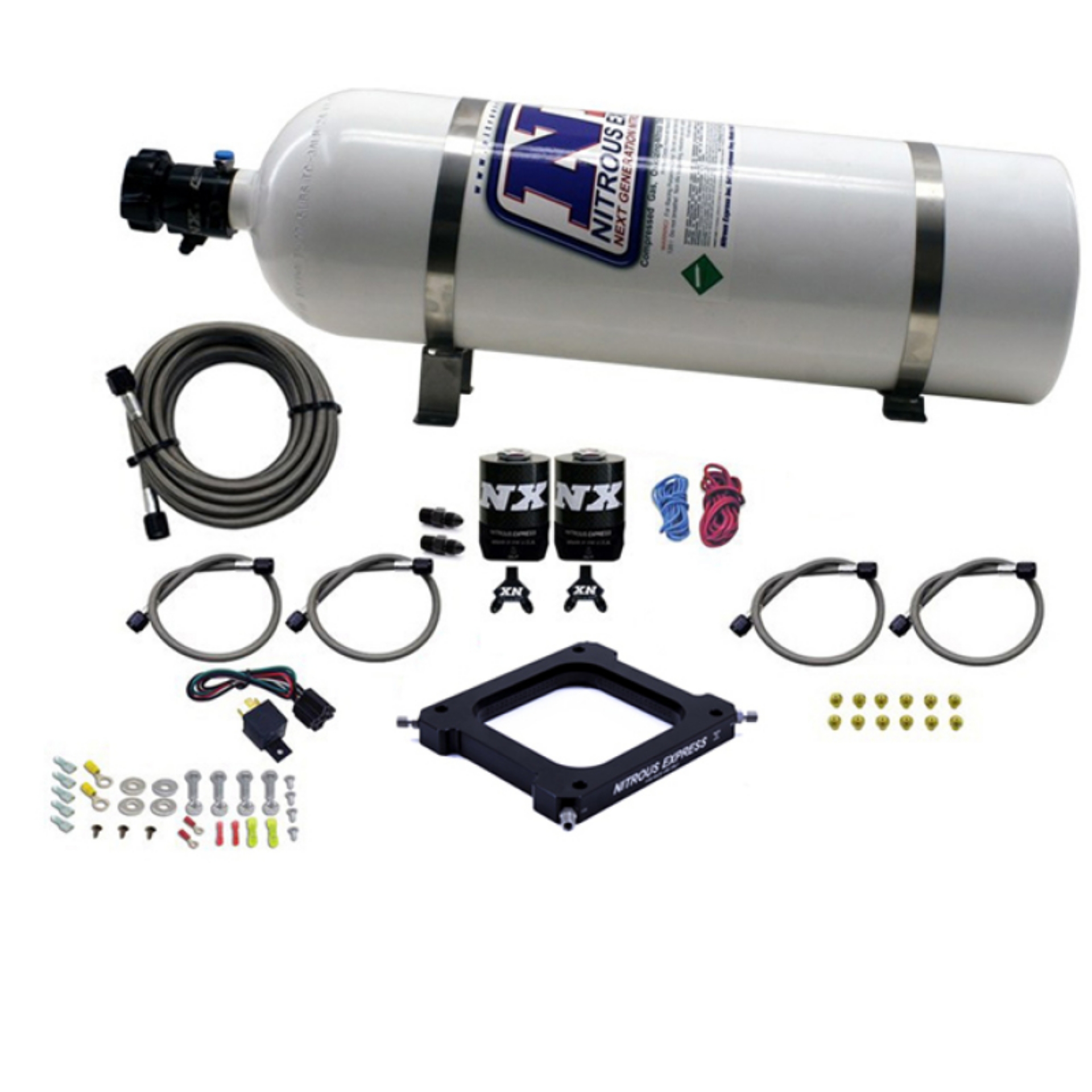 Picture of Nitrous Express 4500 Assassin Plate Stage 6 Nitrous Kit 50-300HP w-15lb Bottle