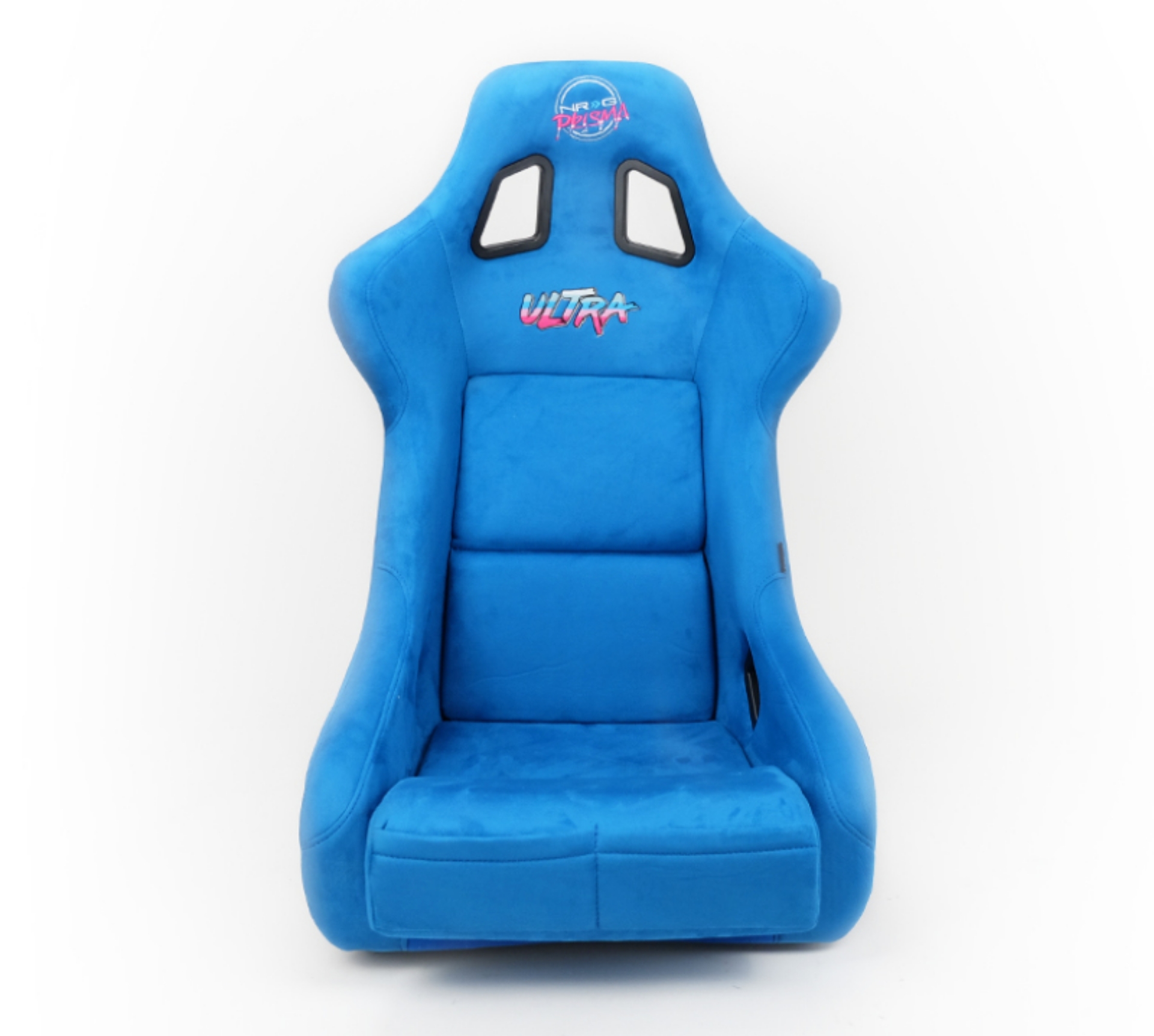 Picture of NRG FRP Bucket Seat ULTRA Edition - Large Blue Alcantara-Gold Glitter Back