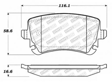 Picture of StopTech Street Select 91-19 Audi A6-A8 Rear Brake Pads