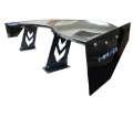 Picture of NRG Carbon Fiber Spoiler - Universal 59in- w- NRG Arrow Cut Out Stands and Large End Plates