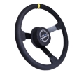 Picture of NRG Reinforced Steering Wheel 380mm Nascar- Alcantara 3 Spoke w- NRG Logo- Removable Crushed Pad