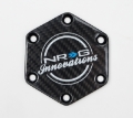 Picture of NRG Carbon Fiber Horn Delete Button Circular Logo Front- Back