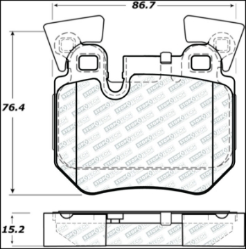 Picture of StopTech 08-13 BMW 1-Series Street Select Rear Brake Pads