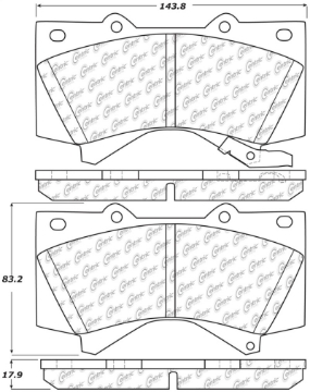 Picture of StopTech 2008 Lexus LX570 Front Truck & SUV Brake Pad