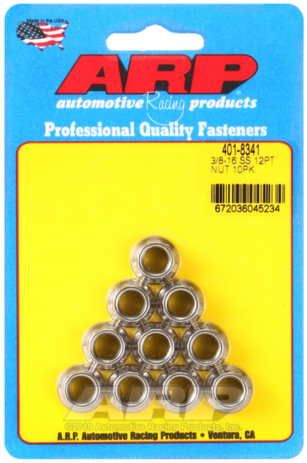 Picture of ARP 3-8-16 12PT SS - 10 PK