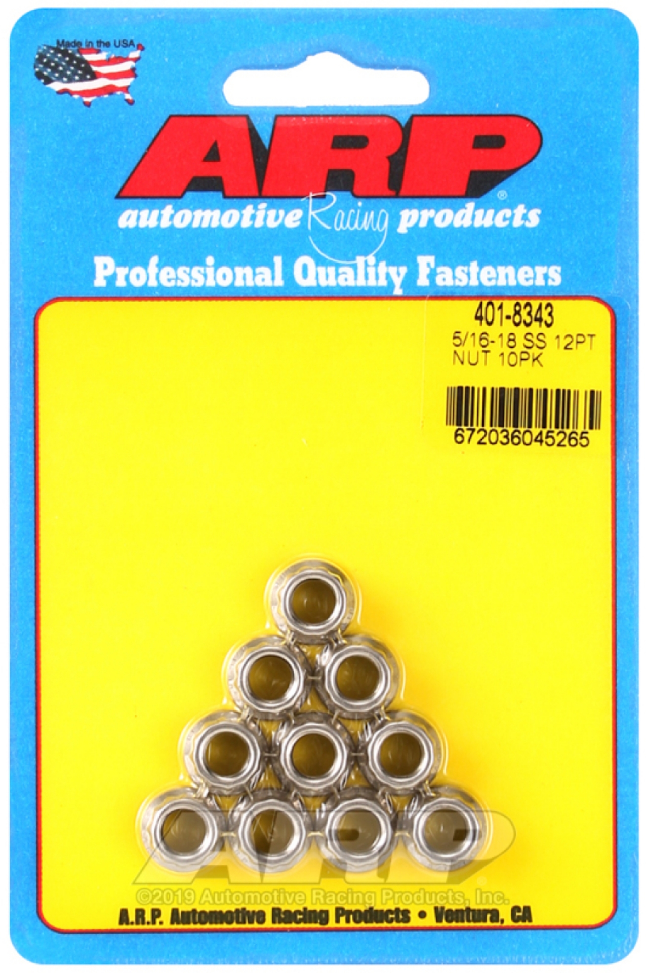 Picture of ARP 5-16-18 12PT Nut Kit SS - 10 PK