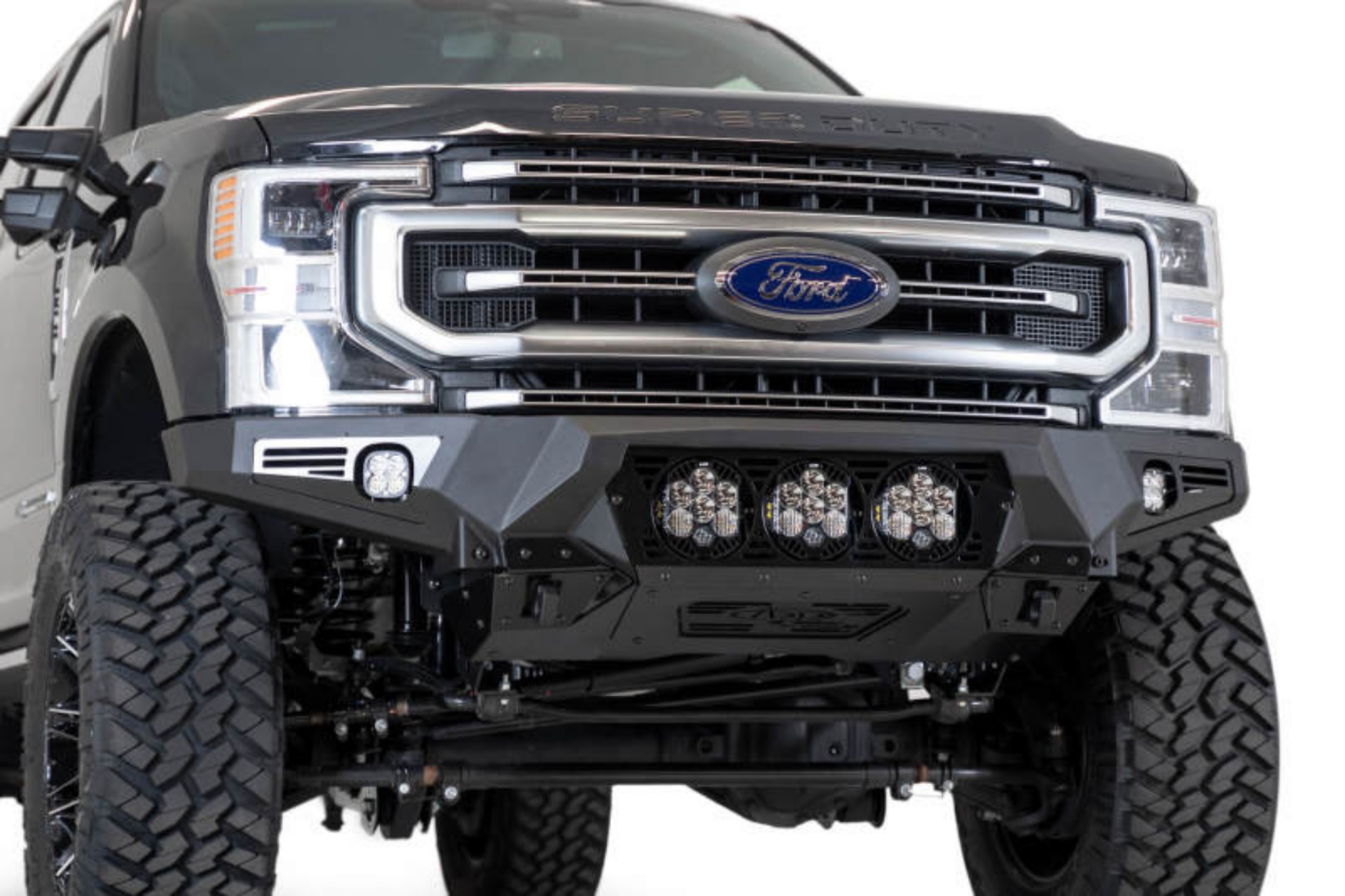 Picture of Addictive Desert Designs 17-20 Ford Super Duty Bomber Front Bumper w- Mounts For 3 Baja Designs LP6s
